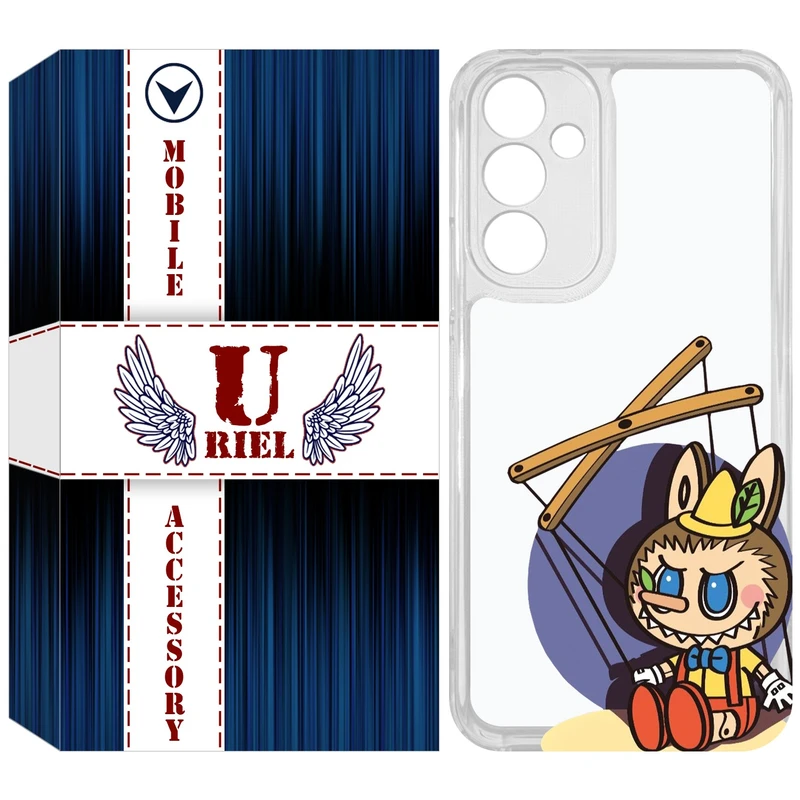 کاور یوریل قاب مدل Clear کد 108 طرح لبوبو Labubu مناسب برای گوشی موبایل سامسونگ Galaxy A54