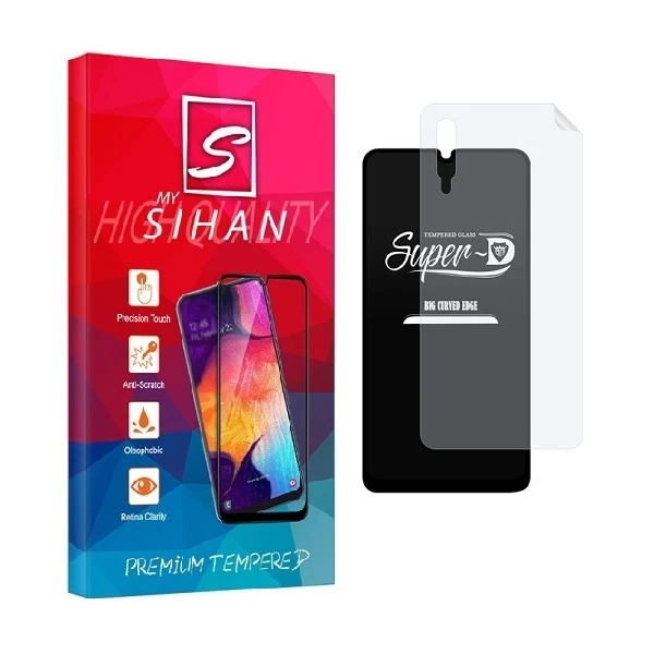 محافظ صفحه نمایش مای سیحان مدل 2SN-Gls مناسب برای گوشی موبایل سامسونگ Galaxy A50 به همراه محافظ پشت گوشی