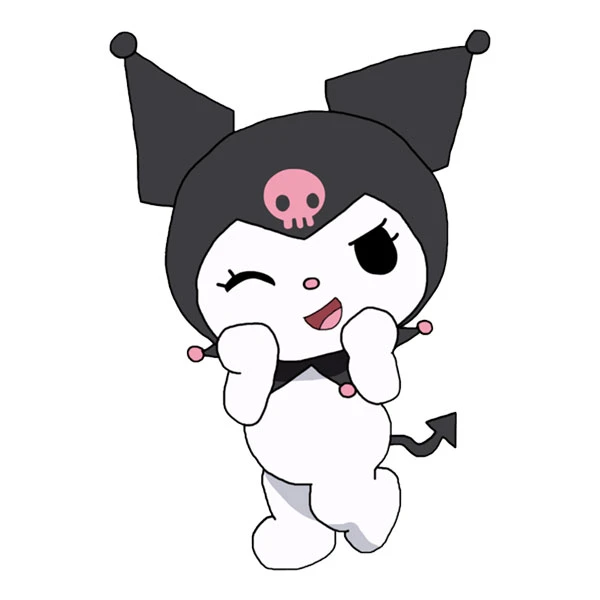 استیکر پارچه و لباس پاد آفرین مدل kuromi کد 091