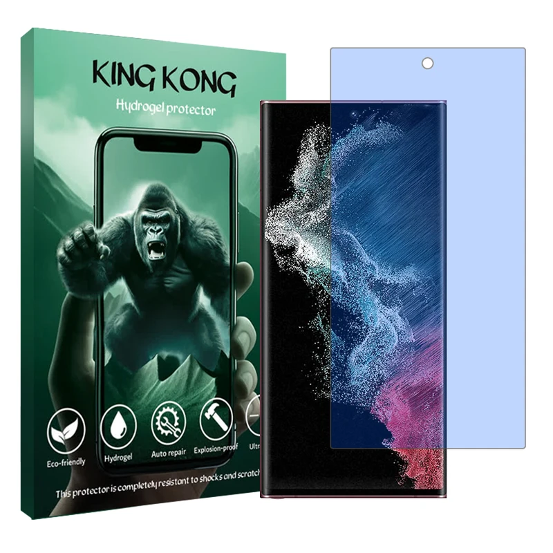 محافظ صفحه نمایش آنتی بلو کینگ کونگ مدل Tough مناسب برای گوشی موبایل سامسونگ Galaxy S22 Ultra 5G