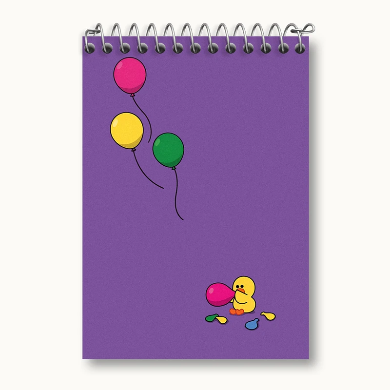 دفتر یادداشت 50 برگ خندالو طرح اردک کیوت و بامزه کد N4546