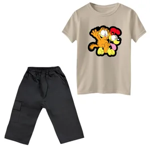 ست تی‌شرت و شلوارک پسرانه مدل گارفیلد کد 15