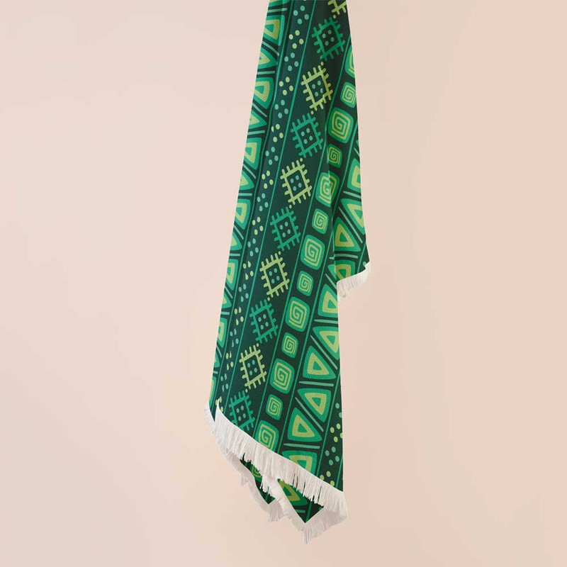 شال مبل طرح هندسی کد Q2SH1056 سایز 98x180 سانتی متر