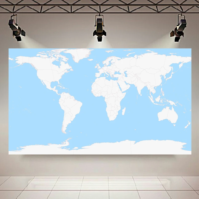  تابلو بوم طرح مخمل مدل نقشه جهان کد AR302616