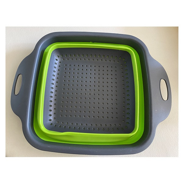 آبکش مدل سیلیکونی تاشو چهارگوش