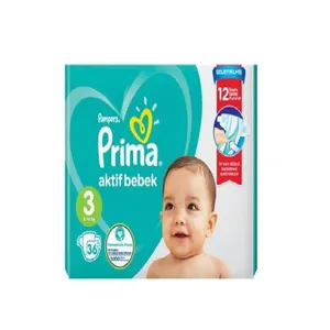 پوشک کودک پریما مدل aktif سایز 3 بسته 36 عددی