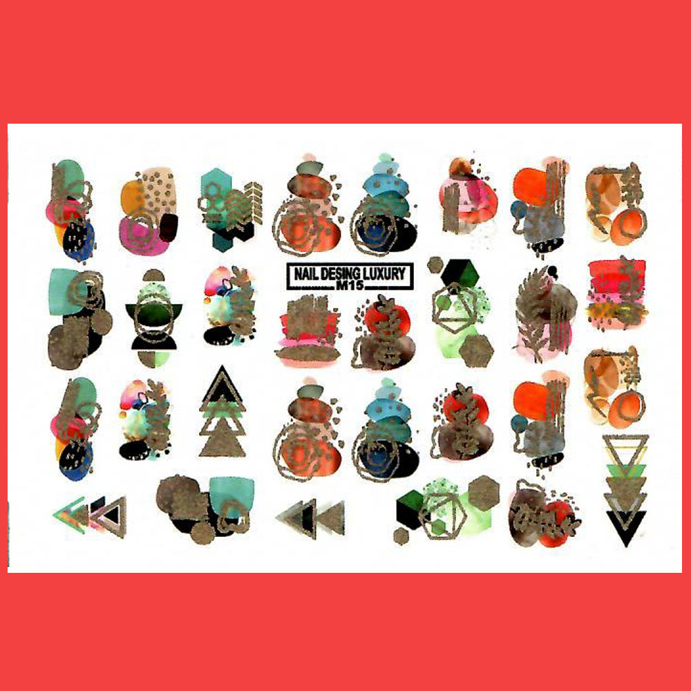 استیکر طراحی ناخن طرح سنگ مدل M15T