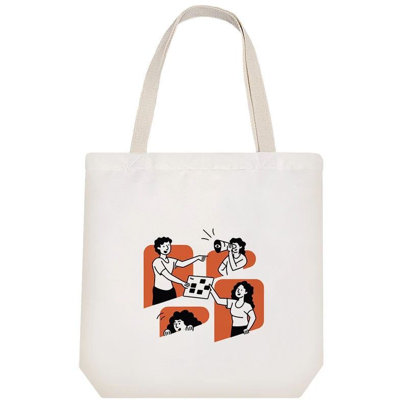 ساک خرید خندالو مدل گروه دوستانه کد 9417