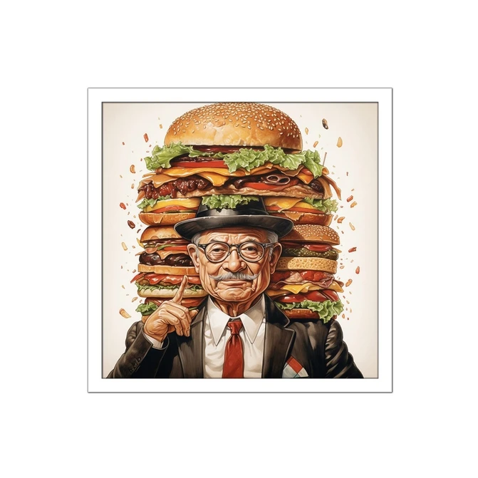 تابلو نوری بکلیت طرح رستوران و فست فود همبرگر مدل W-MID-16076