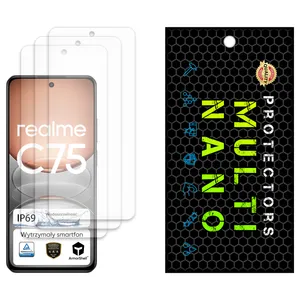 Anti-reflective Multi Nano Screen Protector Model X-S3M Suitable for Realme C75 Mobile Phone, Pack of 3
