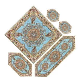 ست 5تکه رومیزی ترمه طرح افشار