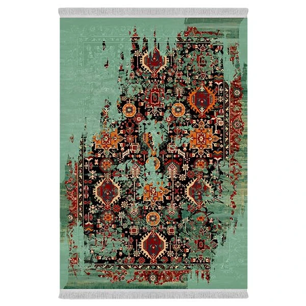 فرش پارچه‌ای دفه مدل فرشینه طرح مدرن کد 491