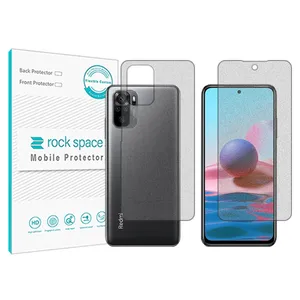 Matte Rockspace HyMTT screen protector suitable for the Xiaomi Redmi Note 10 S mobile phone along with the back of the phone