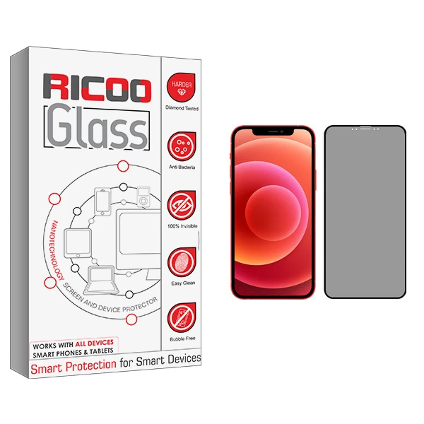 محافظ صفحه نمایش حریم شخصی ریکوو مدل +HD مناسب برای گوشی موبایل اپل iPhone 12 mini
