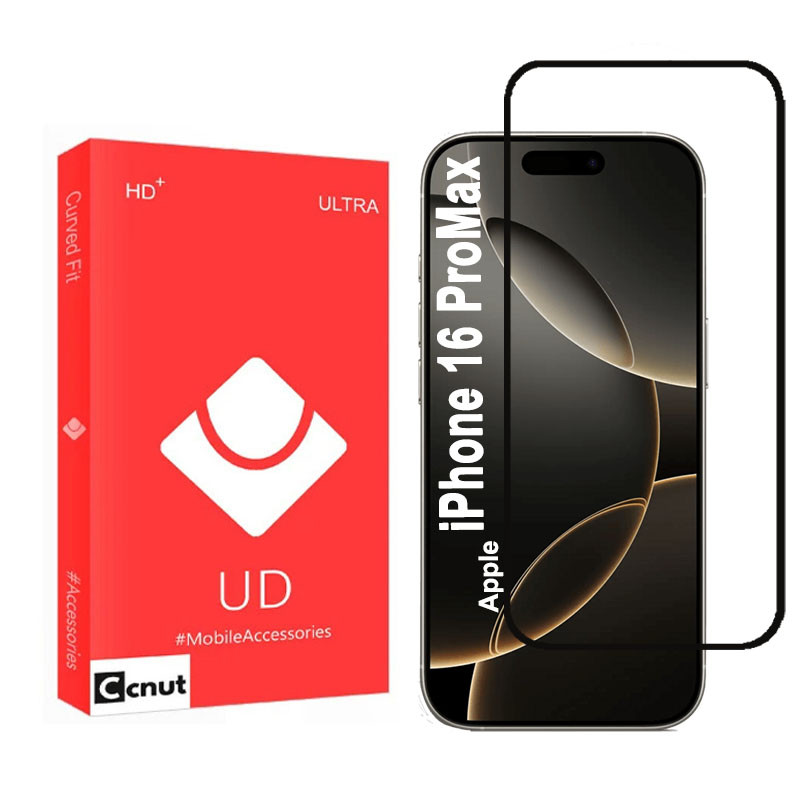 محافظ صفحه نمایش شیشه‌ای کوکونات مدل VWK-UDR مناسب برای گوشی موبایل اپل iPhone 16 ProMax