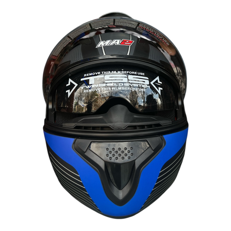 کلاه کاسکت ام ای ۲ مدل 906 BLACKMATT BLUE