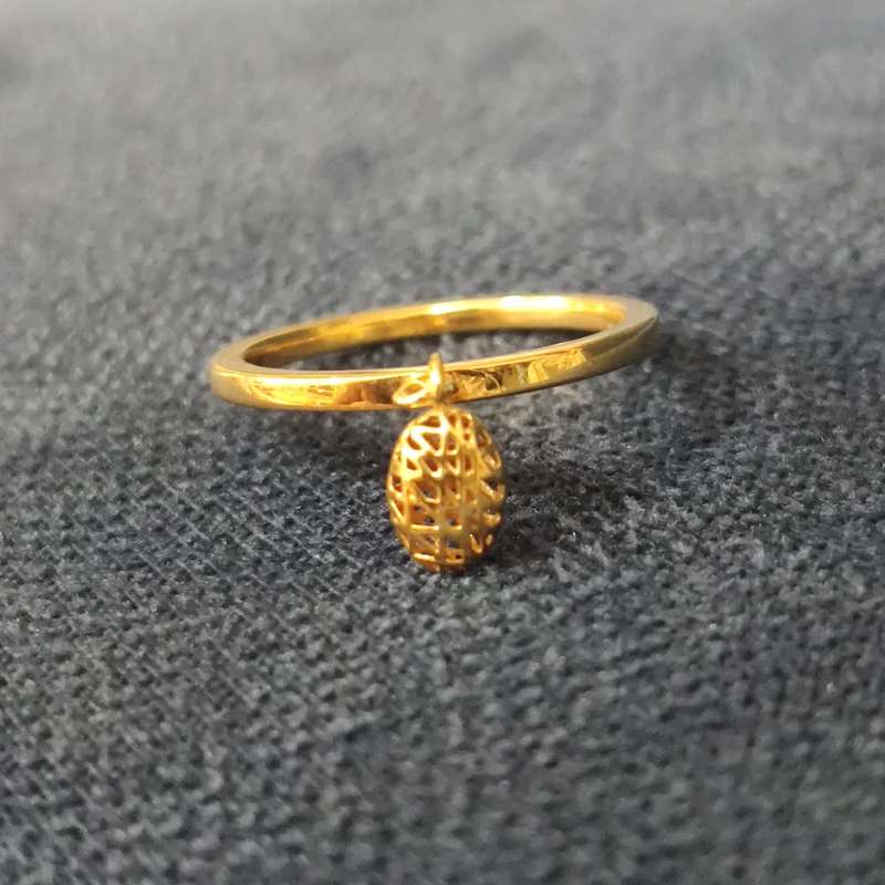 انگشتر طلا 18 عیار زنانه قیراط طرح بیضی کد GH1602