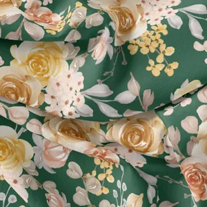 پارچه لباس مدل کرپ بوگاتی طرح گلدار کد 9153j