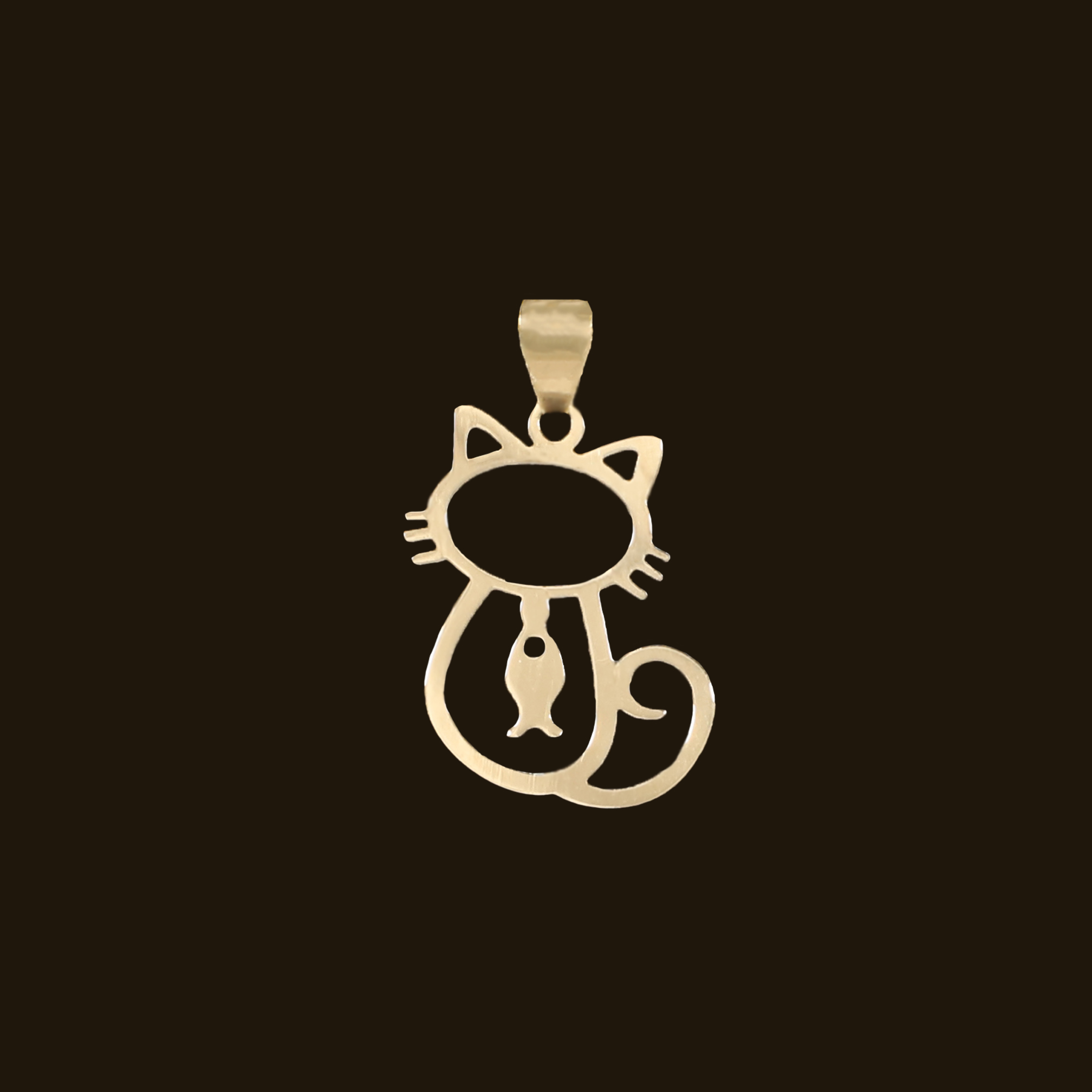 نقد و بررسی آویز گردنبند طلا 18 عیار زنانه آمانژ مدل گربه و ماهی کد D9709 توسط خریداران