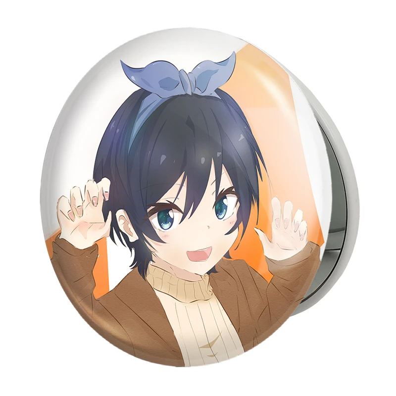 آینه جیبی خندالو طرح رکا انیمه کانوجواوکاری مدل تاشو کد 18239 