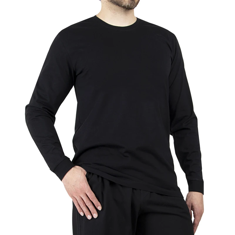 تی‌شرت آستین بلند مردانه آریان نخ باف مدل TZ 17632