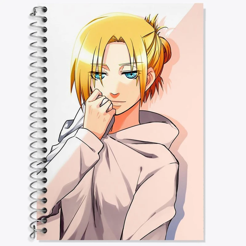 دفتر زبان 50 برگ خندالو مدل دو خط طرح کریستا انیمه اتک آن تایتان Attack on Titan کد 18548