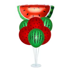 بادکنک سورتک مدل هندوانه کد 100 مجموعه 7 عددی به همراه استند