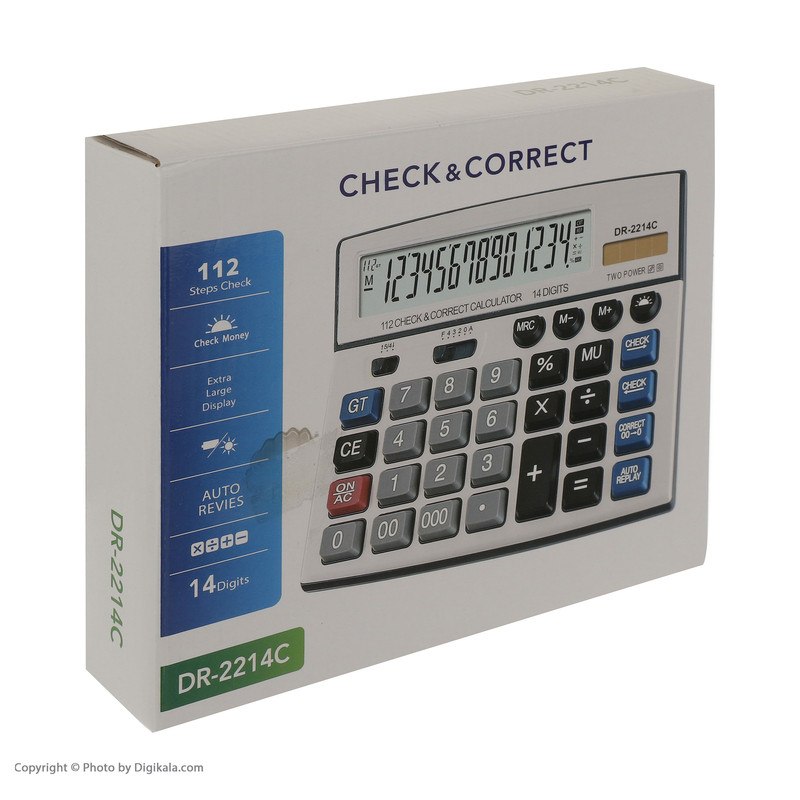 ماشین حساب کاسیو مدل DR-2214C