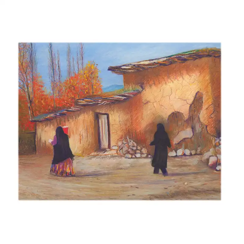 نقاشی پاستل مدل طبیعت کد 7