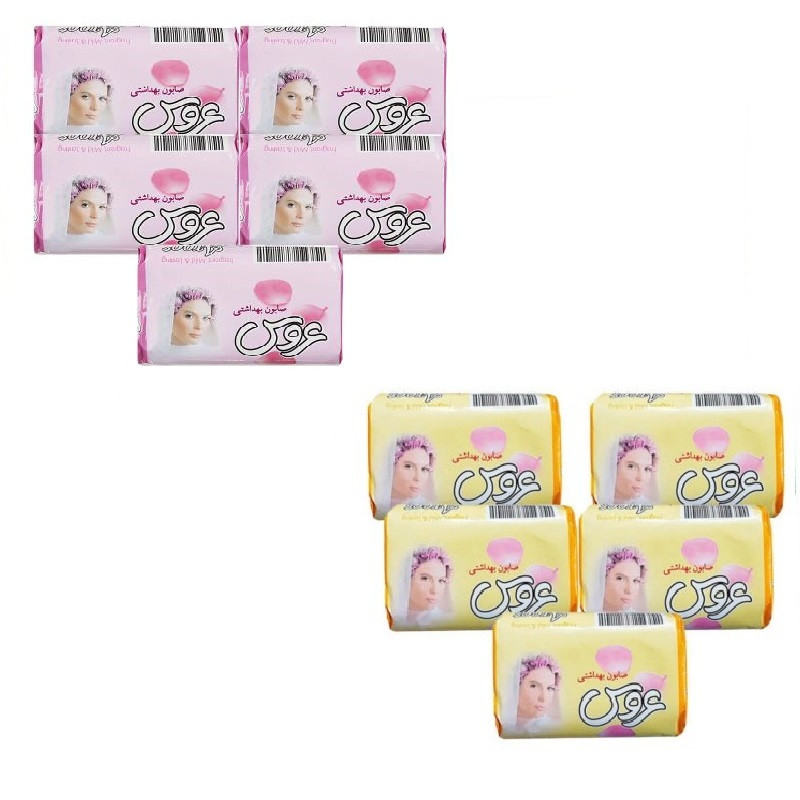 صابون شستشو عروس مدل pink + yellow وزن 125 گرم مجموعه 10 عددی