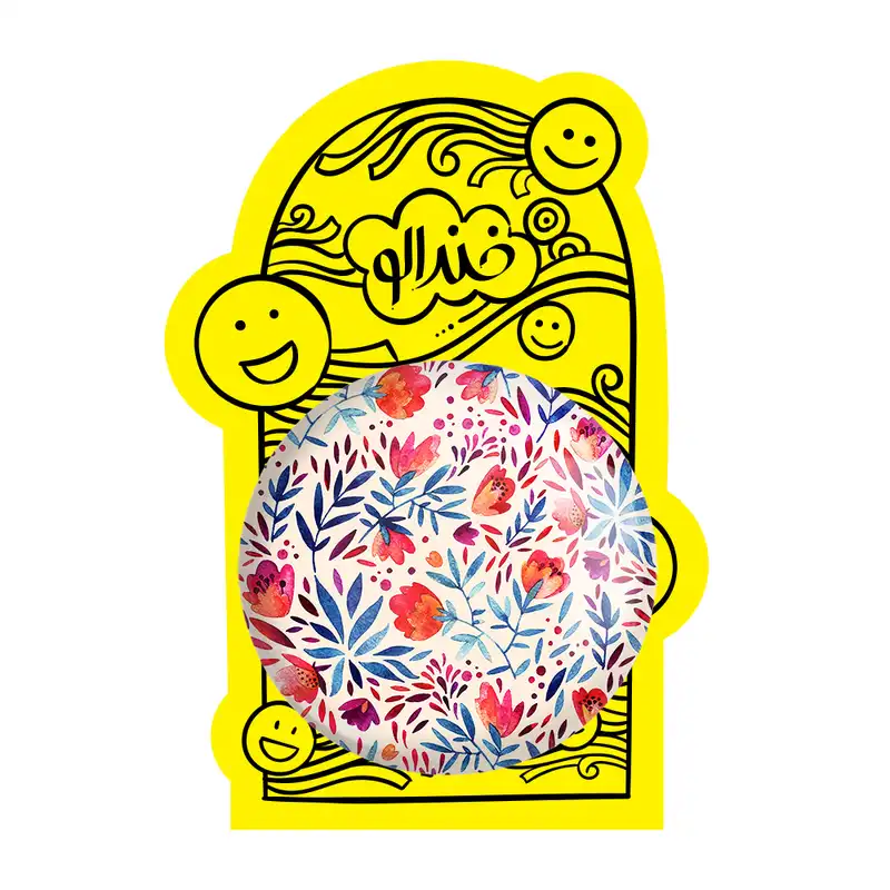 آینه جیبی خندالو طرح گل گلی مدل تاشو کد 2242