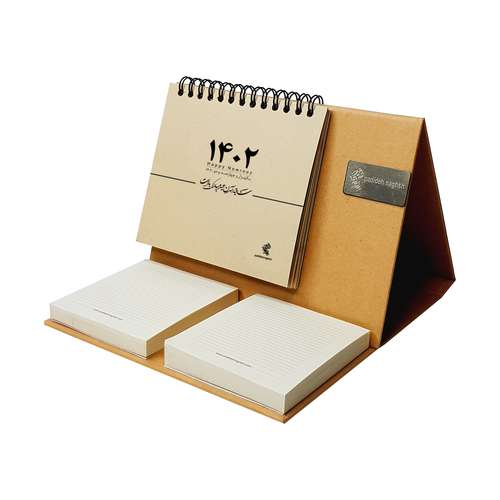 تقویم رومیزی سال 1402 پدیده نقش مدل کرافت یادداشت دار کد 01