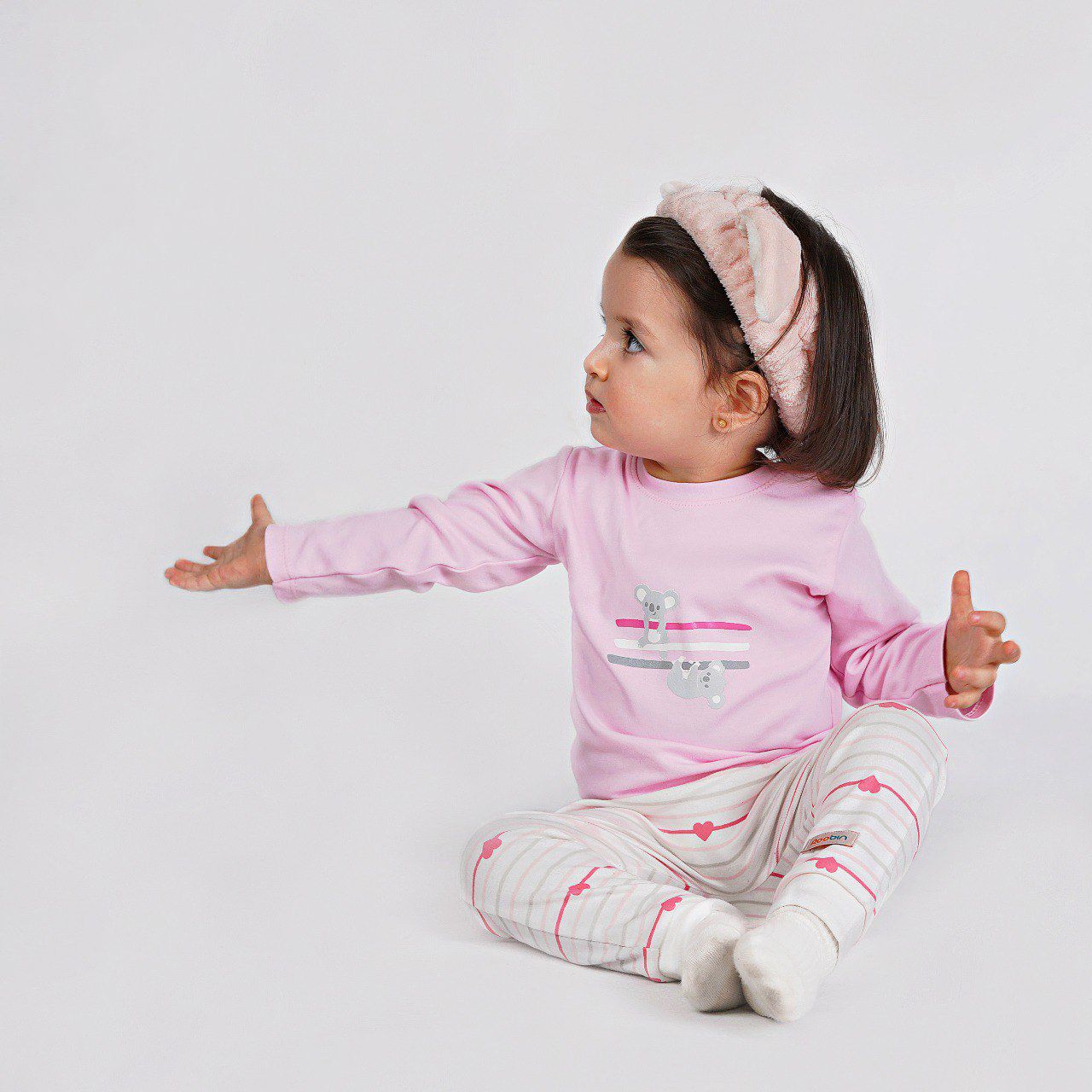ست تی شرت و شلوار نوزادی روبین مدل کوالا رنگ صورتی -  - 6