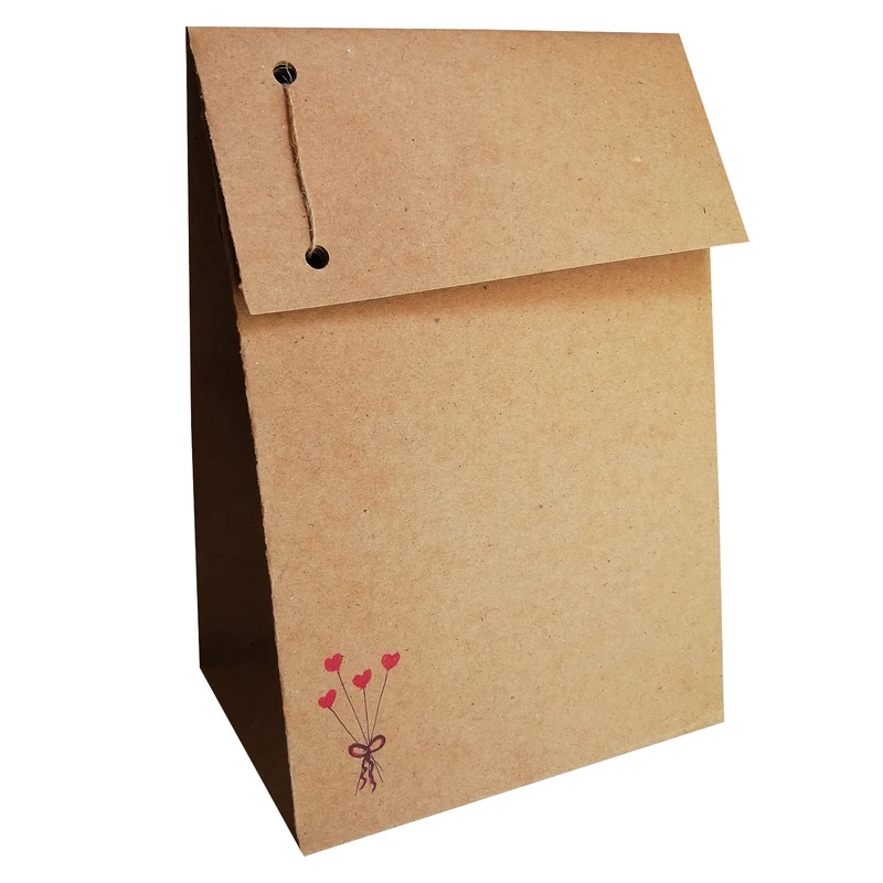 ساک هدیه مدل کرافت تاشو A6 بسته 50 عددی