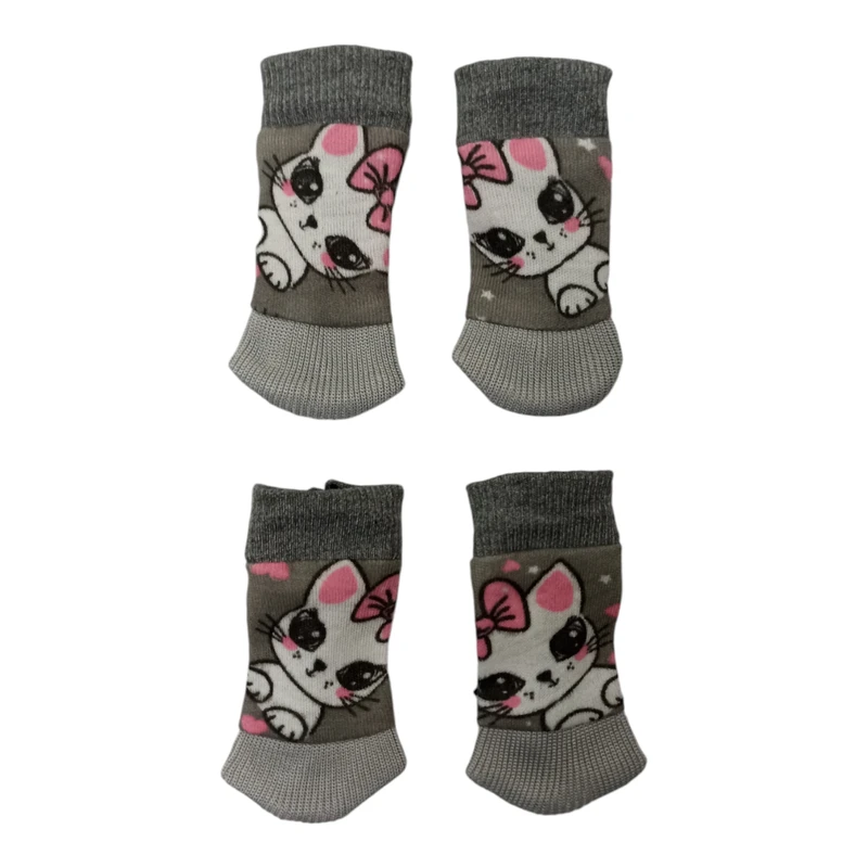 جوراب سگ و گربه مدل بچه پاپی کد 12 سایز S مجموعه 4 عددی 