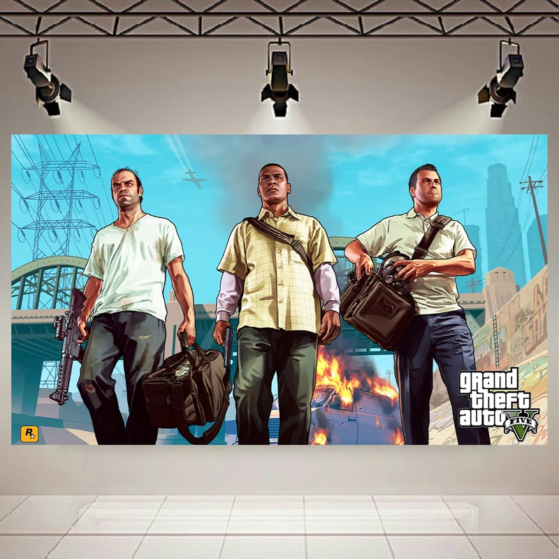 پوستر طرح GAME مدل GTA V کد AR3310