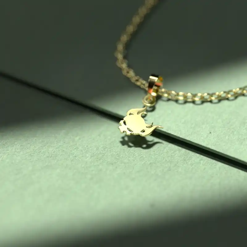 گردنبند طلا 18 عیار زنانه مدوپد مدل جمجمه کد GG2-1-1198