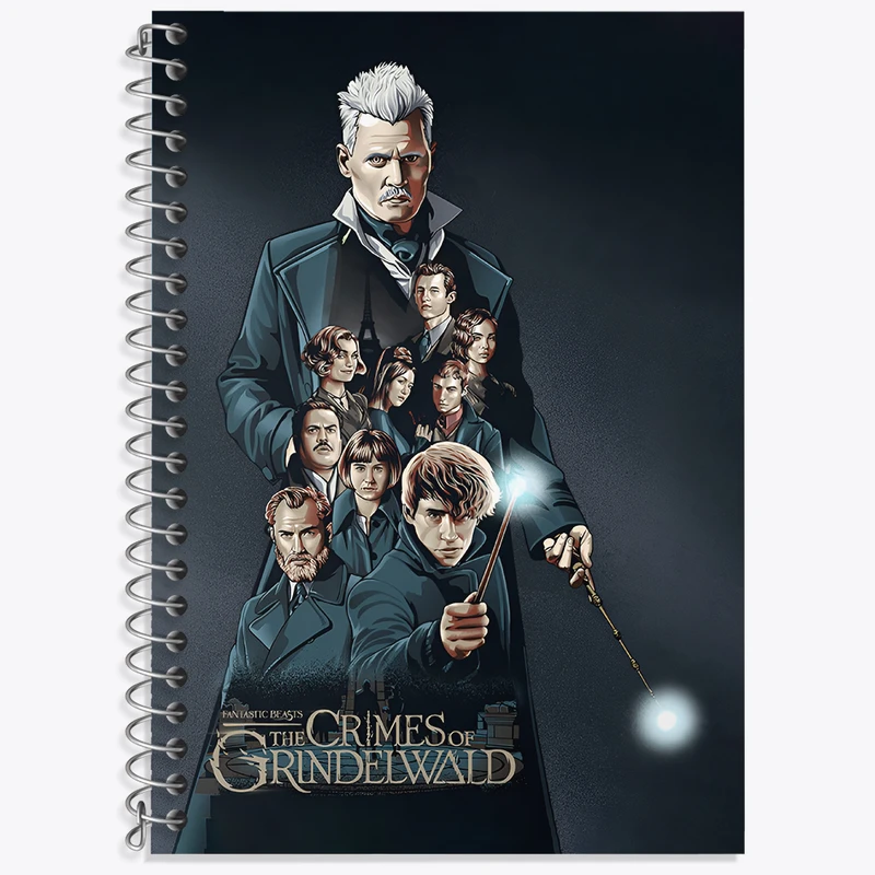 دفتر زبان 50 برگ خندالو مدل سه خط طرح جنایات گریندل والد کد N5706