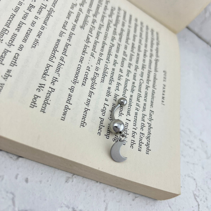 پیرسینگ ناف زنانه مدل ماه کد P4624