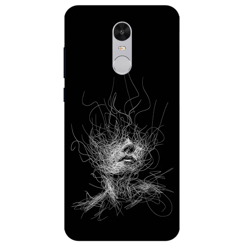 کاور مگافون طرح اسکچ صورت مدل 7423 مناسب برای گوشی موبایل شیائومی Redmi Note 4X