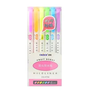 ماژیک علامت گذار مدل mildliner دوسر بسته 6 عددی