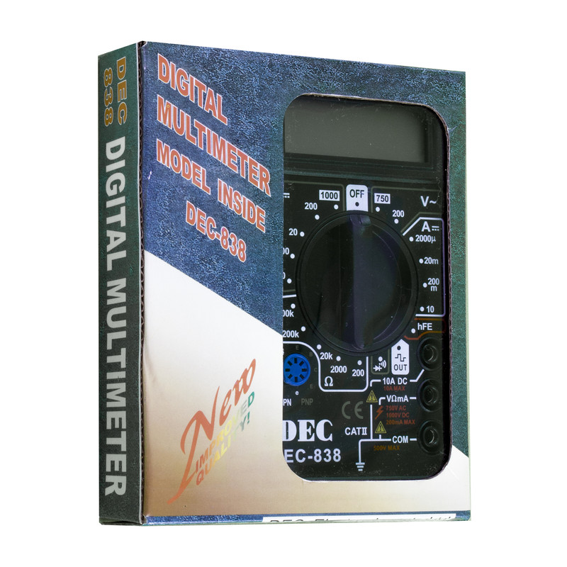 مولتی متر دیجیتال مدل DEC - 838