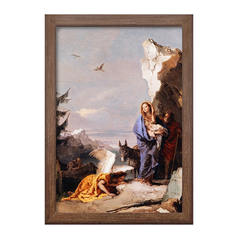 تابلو خندالو طرح نقاشی پرواز به مصر اثر جیووانی باتیستا تیپولو کد F12316