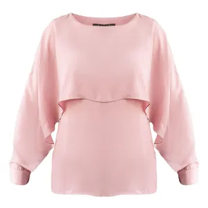 بلوز آستین بلند زنانه مدل 140141626 رنگ صورتی