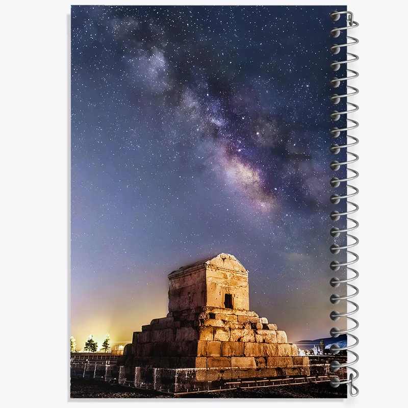 دفتر مشق 50 برگ خندالو طرح مقبره کوروش کد F6341