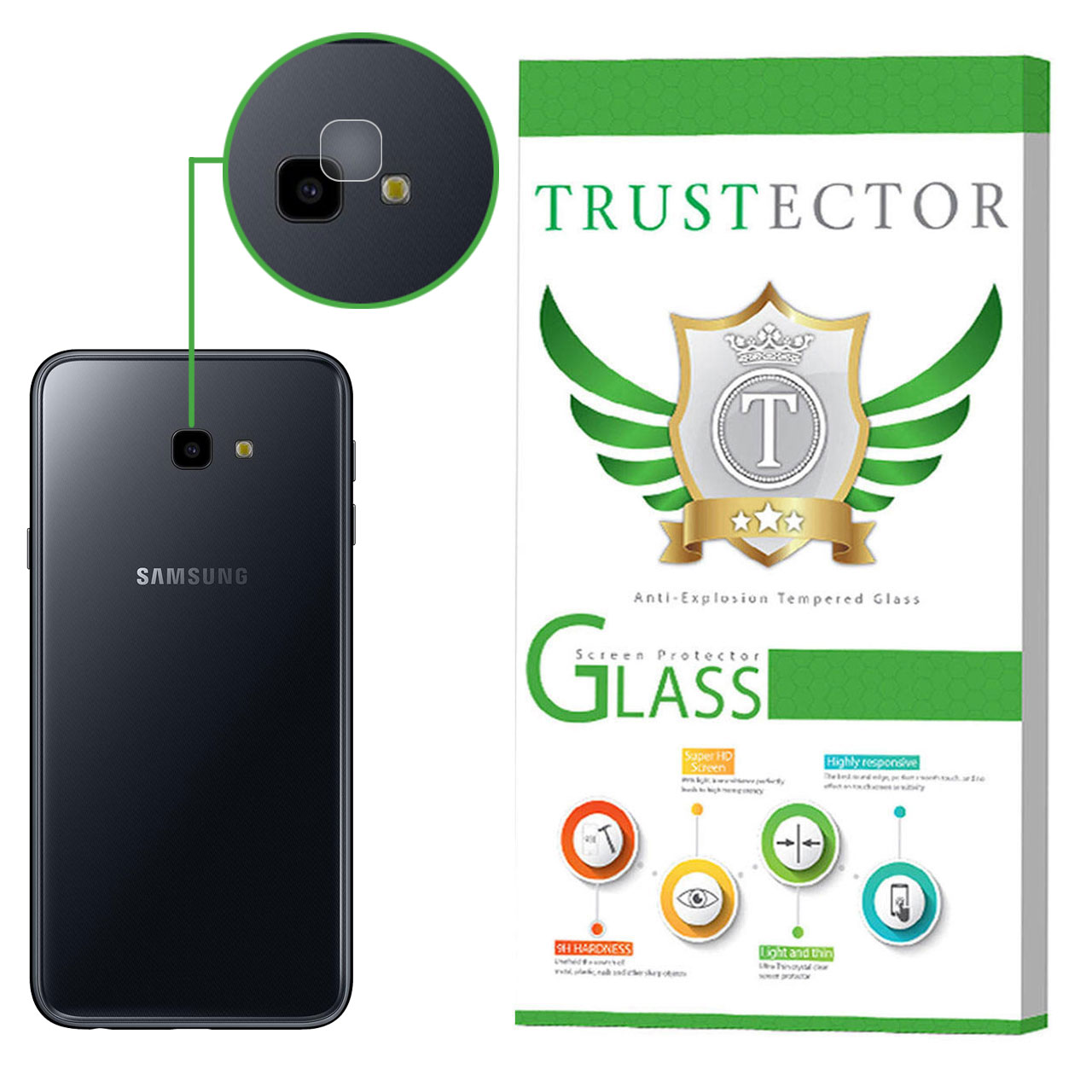 محافظ لنز دوربین تراستکتور مدل CLP مناسب برای گوشی موبایل سامسونگ Galaxy J4 Plus