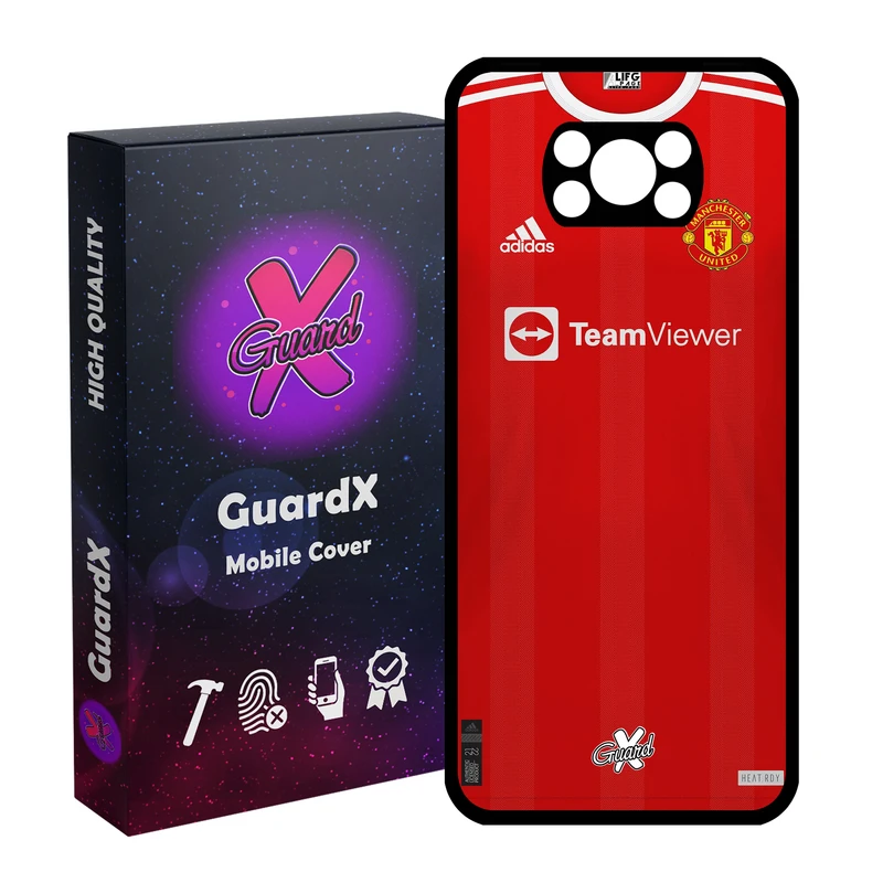 کاور گارد ایکس طرح منچستر یونایتد مدل Glass10376 مناسب برای گوشی موبایل شیائومی Poco X3 / Poco X3 NFC / Poco X3 Pro