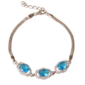 دستبند نقره زنانه مدل کوارتز کد DP_552