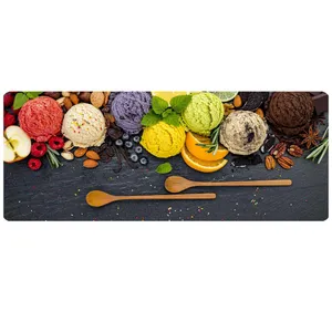 پادری مدل جلوسینکی سه لایه رویه مخمل طرح آشپزخانه کد A635 سایز 110x45 سانتی متر