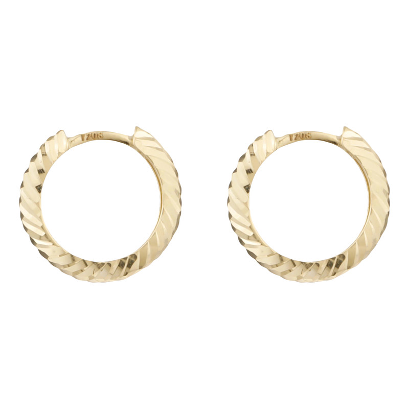 گوشواره حلقه‌ای طلا 18 عیار زنانه میلاد گلد مدل JN1B02